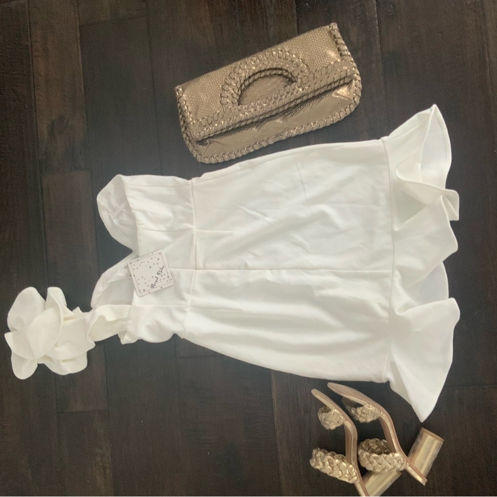 1 Shoulder Ruffled Trumpet Mini GRT 4 BRIDE SORORITY HOLIDAYPARTY DANCE - Picture 6 of 7